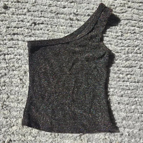 Urban Outiftters One Shoulder Sparkly Top, Night Out Ready, Size XS - Picture 2 of 5